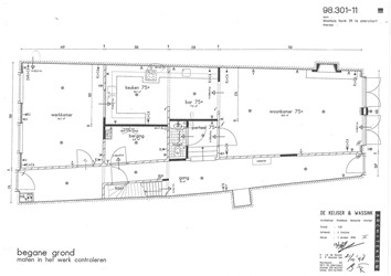 <p>Nieuwe situatie van de begane grond uit 1998 (Archief Eemland). </p>
